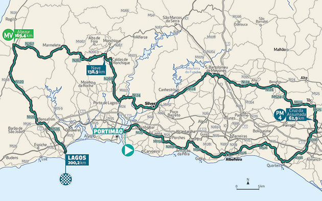 Algarve stage 1 map